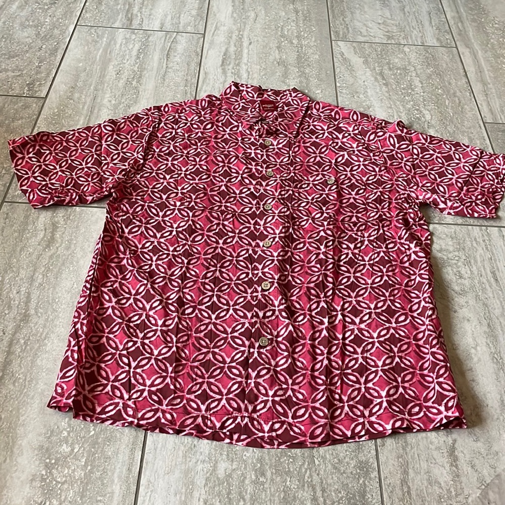 Junction West,button down,short sleeves red collared casual polo shirt